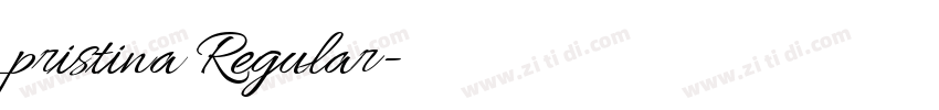 pristina Regular字体转换